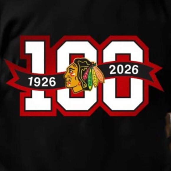 100th Anniversary Chicago Blackhawks TShirt - Picture 2 of 6